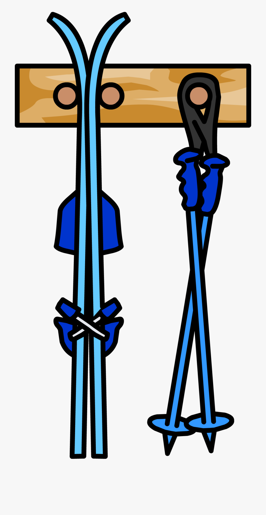 Club Penguin Rewritten Wiki - Ski Rack Clipart, Transparent Clipart