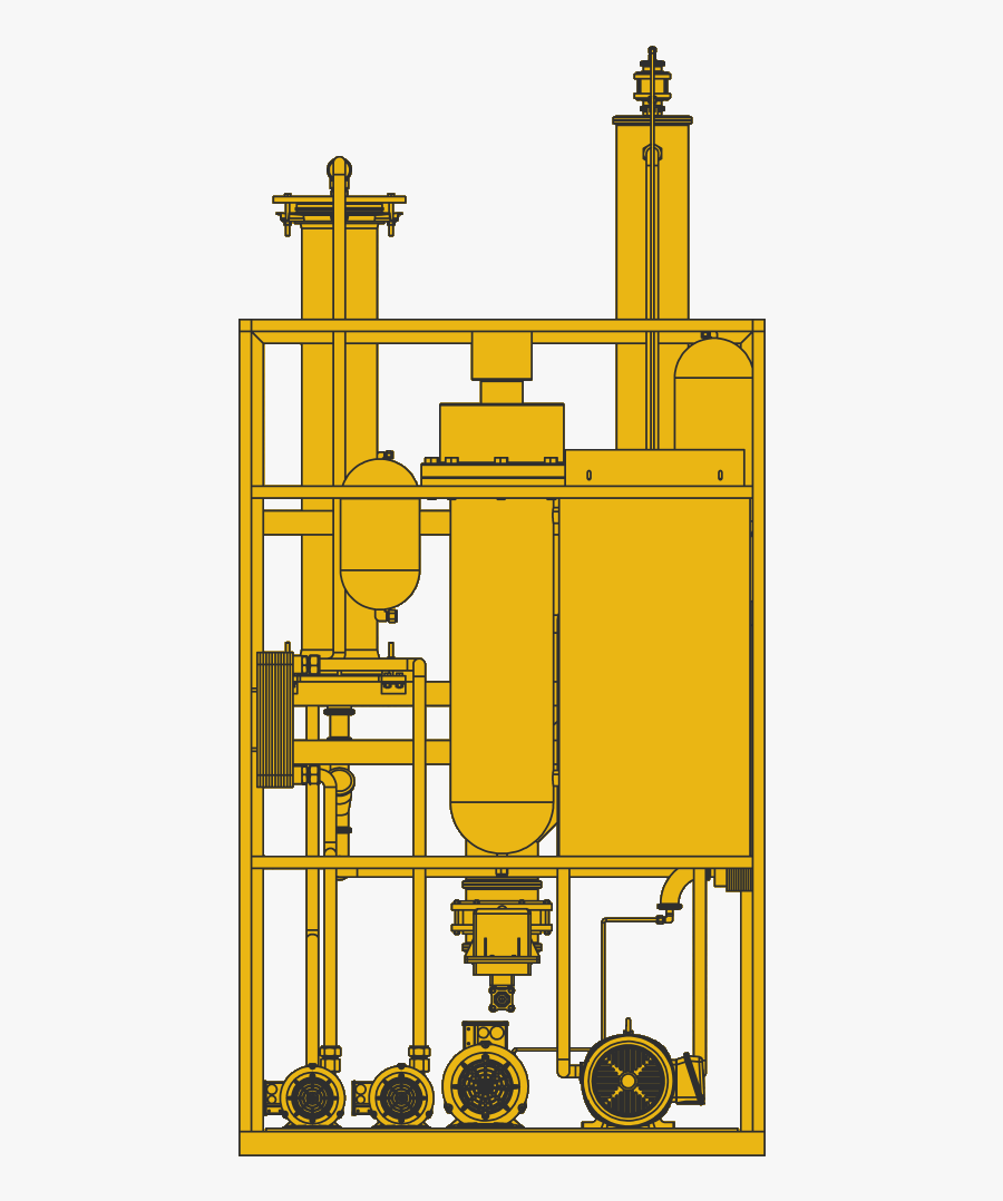 Back View Of The Falling Film Evaporator, Transparent Clipart