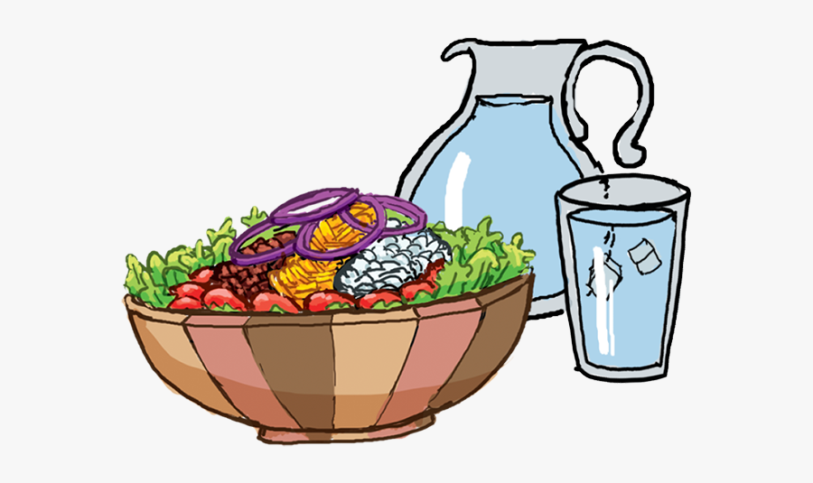 Transparent Salad Bowl Cartoon, Transparent Clipart