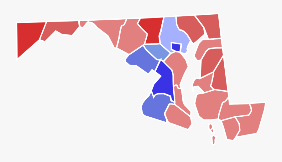 Maryland 2016 Election Results By County, Transparent Clipart