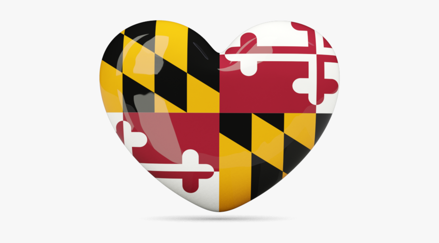 Maryland Flag Circle, Transparent Clipart