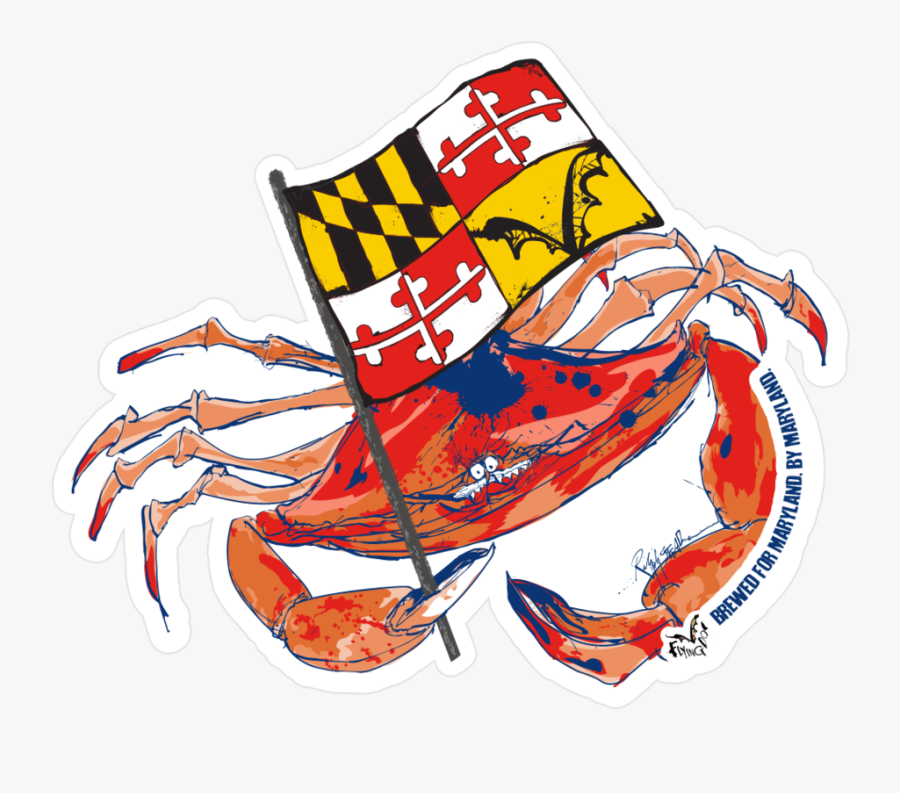 Md Flag Crab Logo No Background, Transparent Clipart