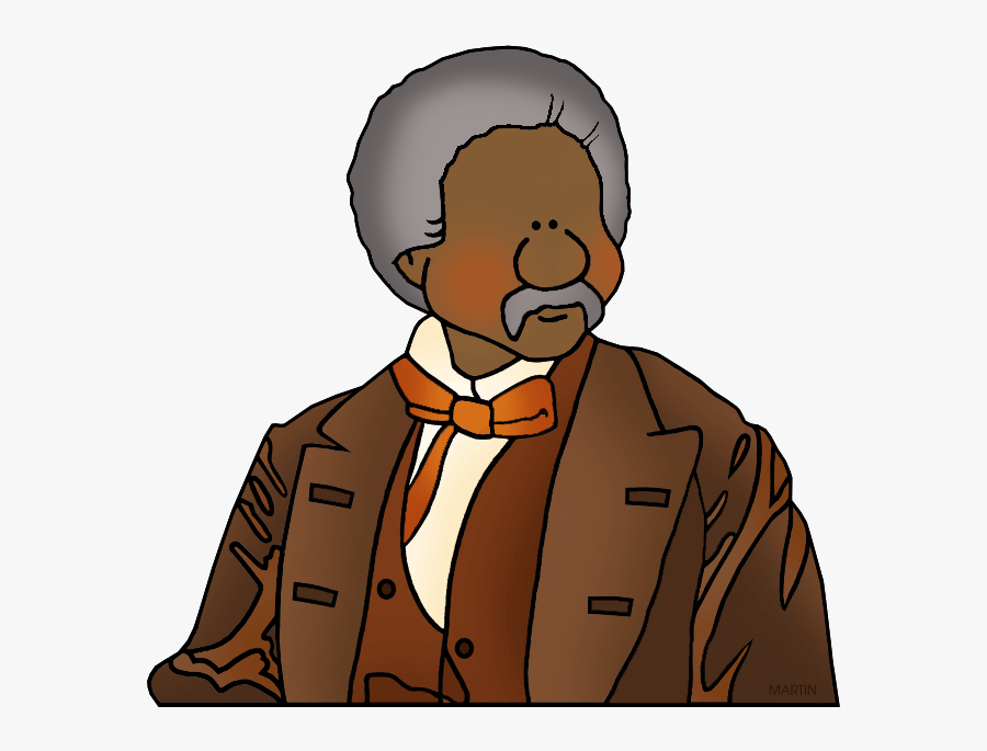 Famous People From Maryland - Clip Art Of Fredrick Douglass, Transparent Clipart