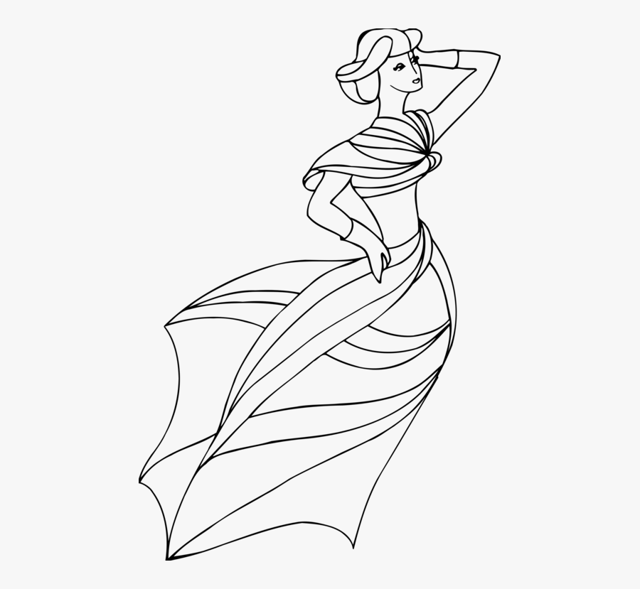 Art,monochrome Photography,fashion Illustration - Line Art, Transparent Clipart