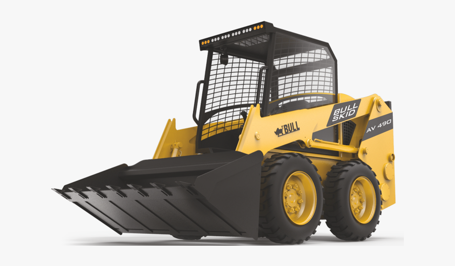 Skid Steer Av490 - Bull Skid Steer Loader, Transparent Clipart