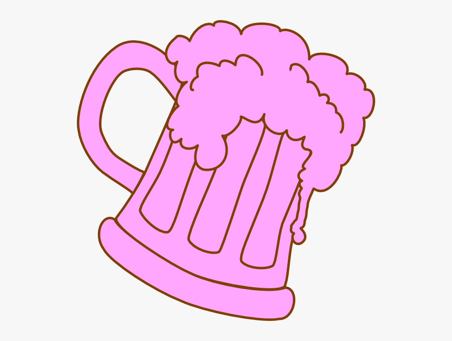 Pink Beer Clipart, Transparent Clipart