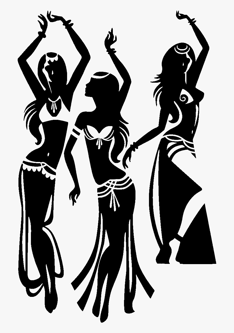Belly Dance Drawing Dancer Silhouette - Belly Dancer Silhouette, Transparent Clipart