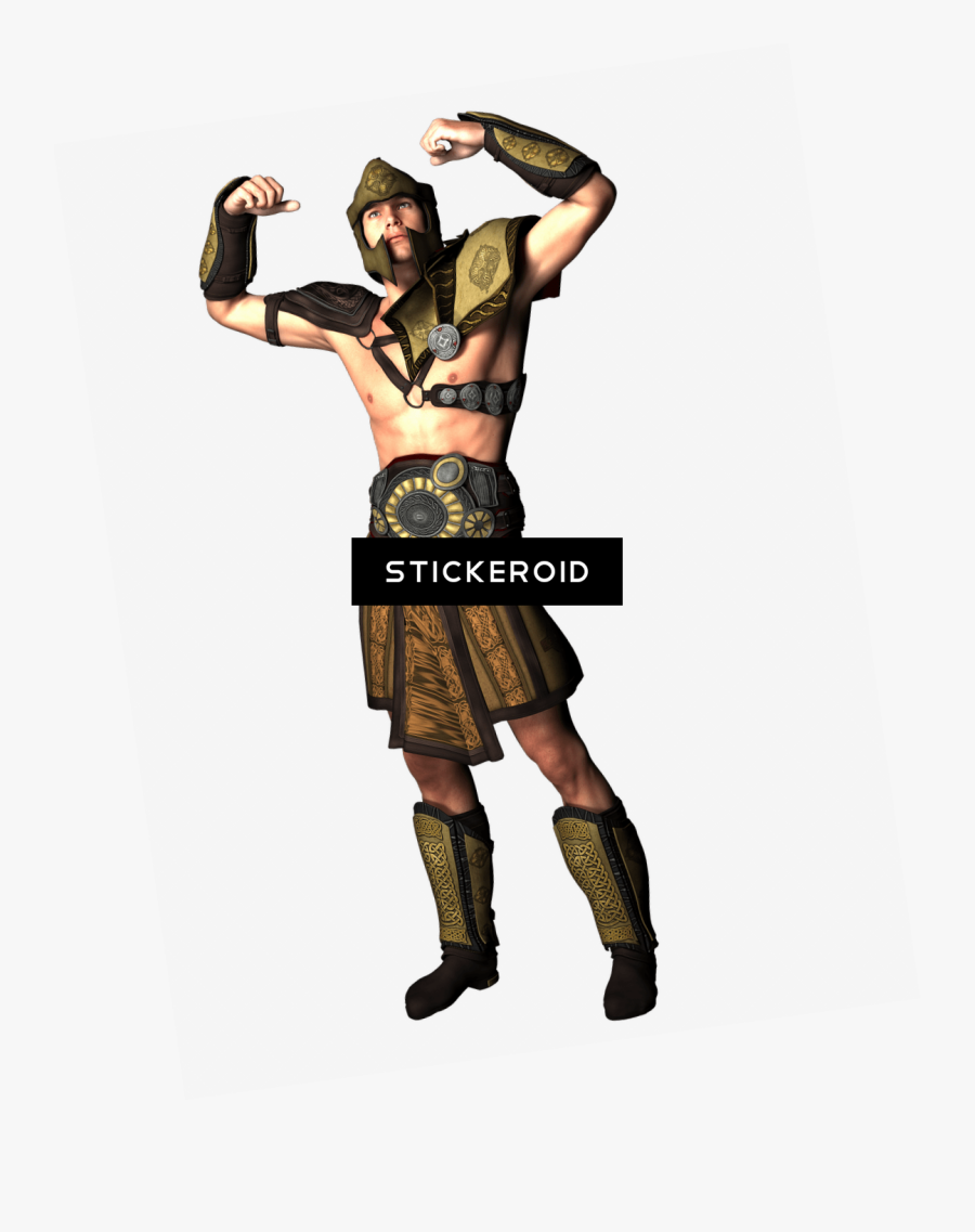 Warrior Showing Off Biceps - Soldier, Transparent Clipart