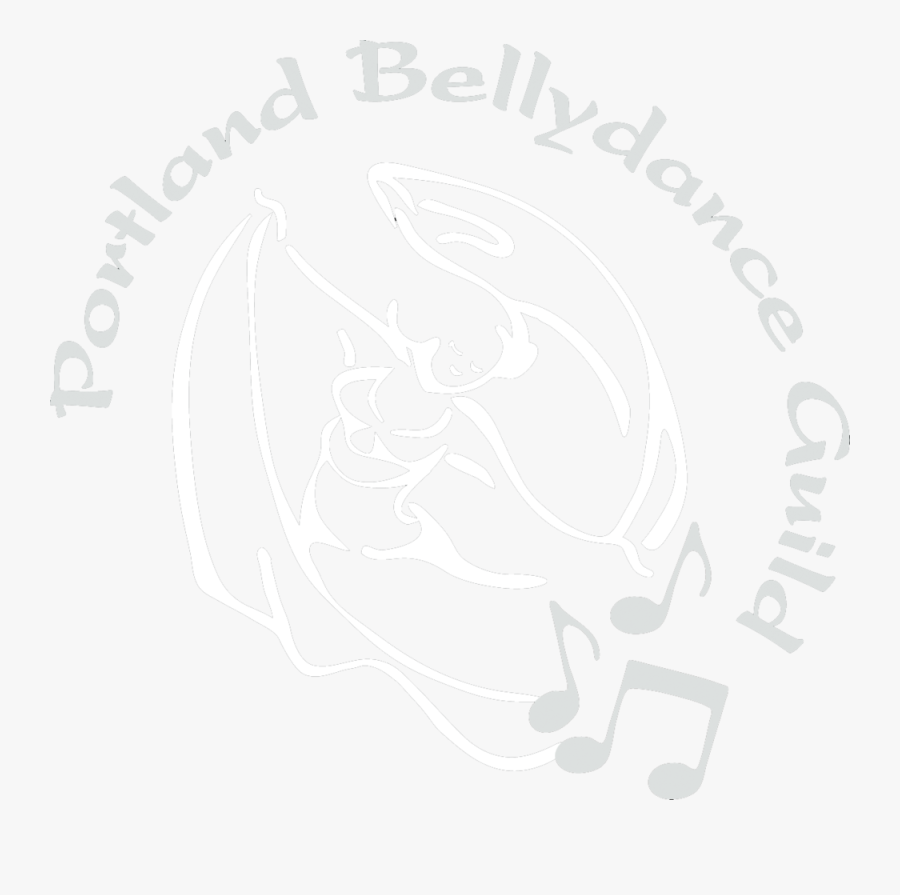 Portlandbellydanceguild Logo White - Illustration, Transparent Clipart