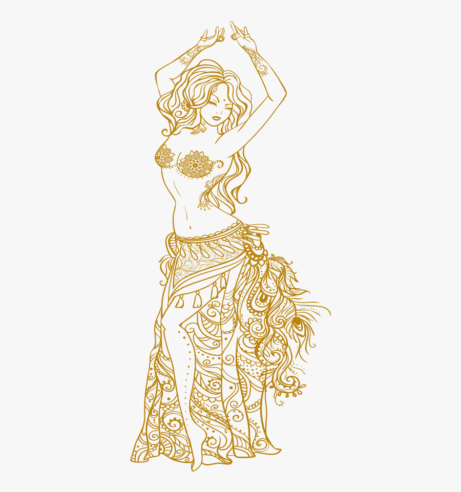 Belly Dancer Desenhos De Dança Do Ventre Para Colorir, Transparent Clipart