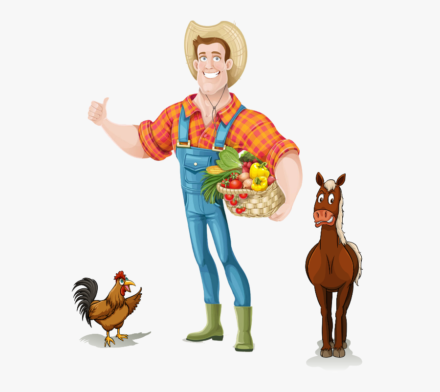 Clipart People Farmer - Transparent Background Cartoon Farmer Png, Transparent Clipart