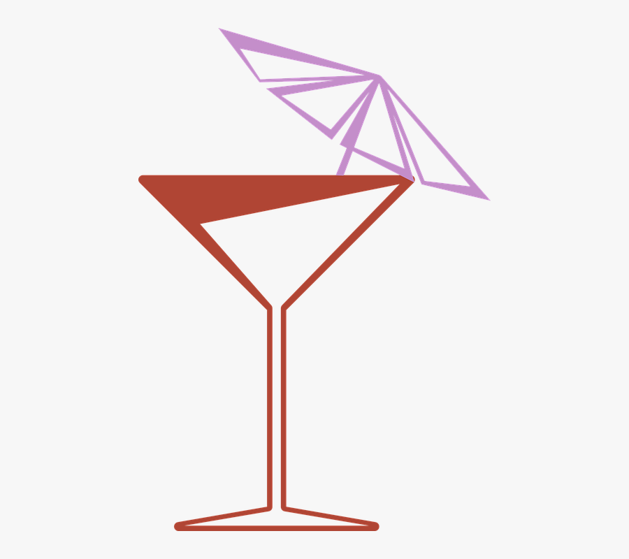 Cocktail, Fiesta, Glass, Martini, Party, Umbrella - Martini Glass With Umbrella Clip Art, Transparent Clipart