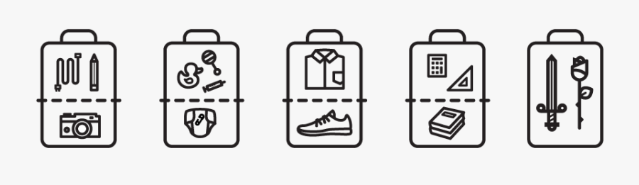 Mini Backpack Icon Png, Transparent Clipart