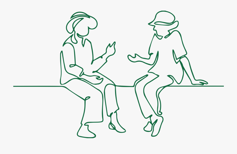 Two Women Outline, Transparent Clipart