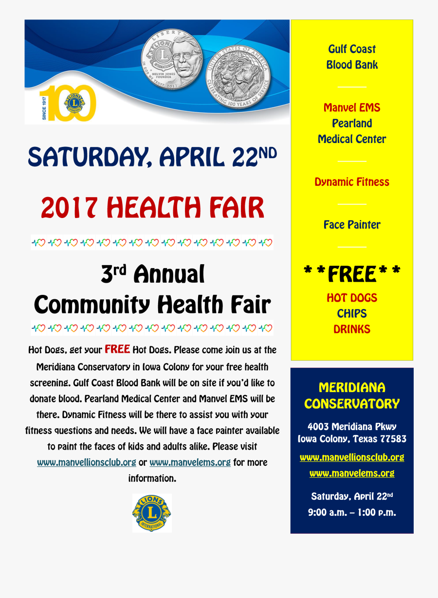 Clip Art Health Fair Flyer - Beach Life, Transparent Clipart