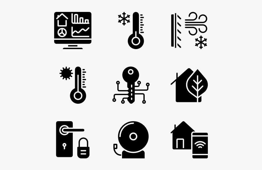 Smart House - Building Automation Icon, Transparent Clipart
