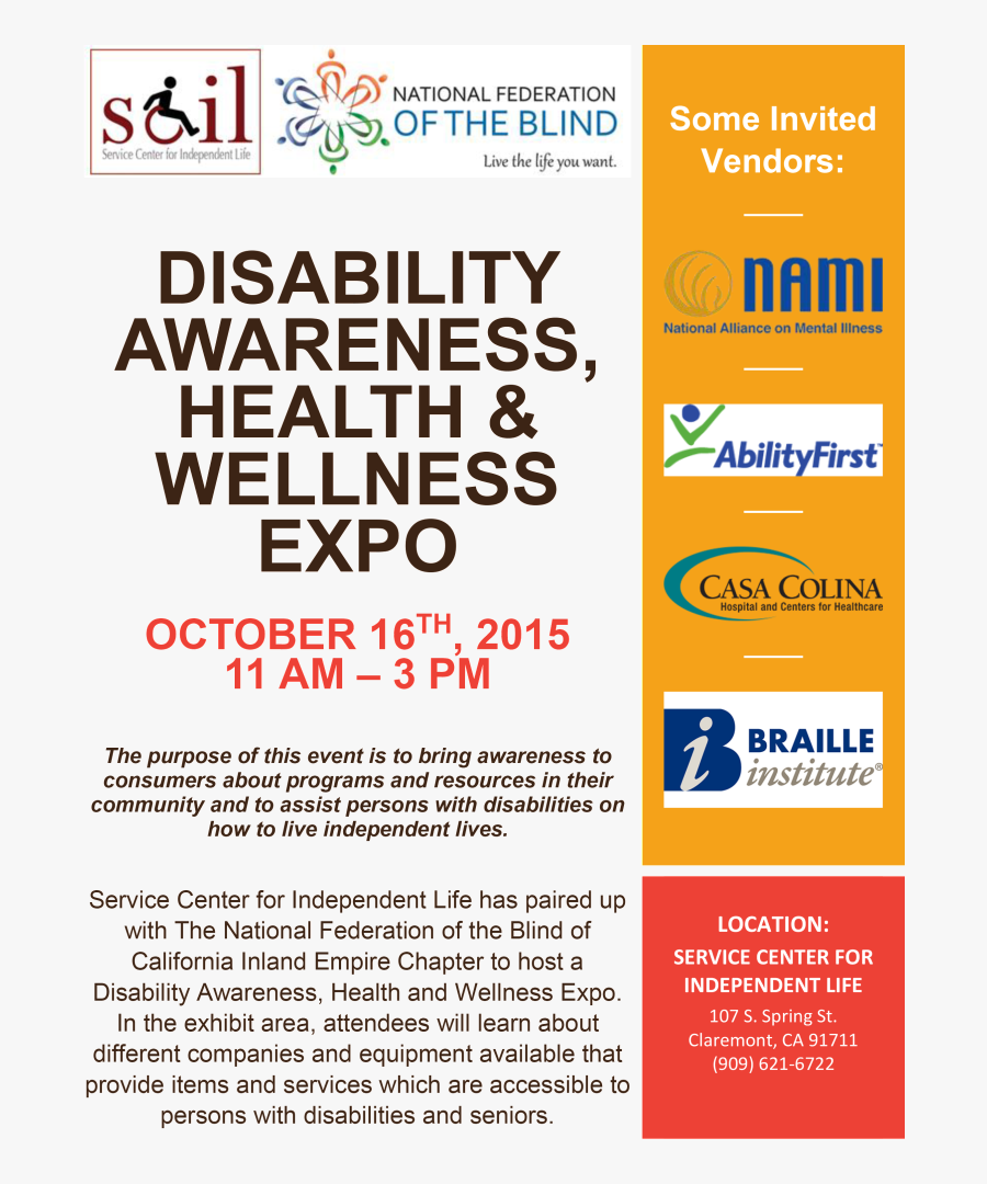 Clip Art Health Fair Flyer - Ability First, Transparent Clipart