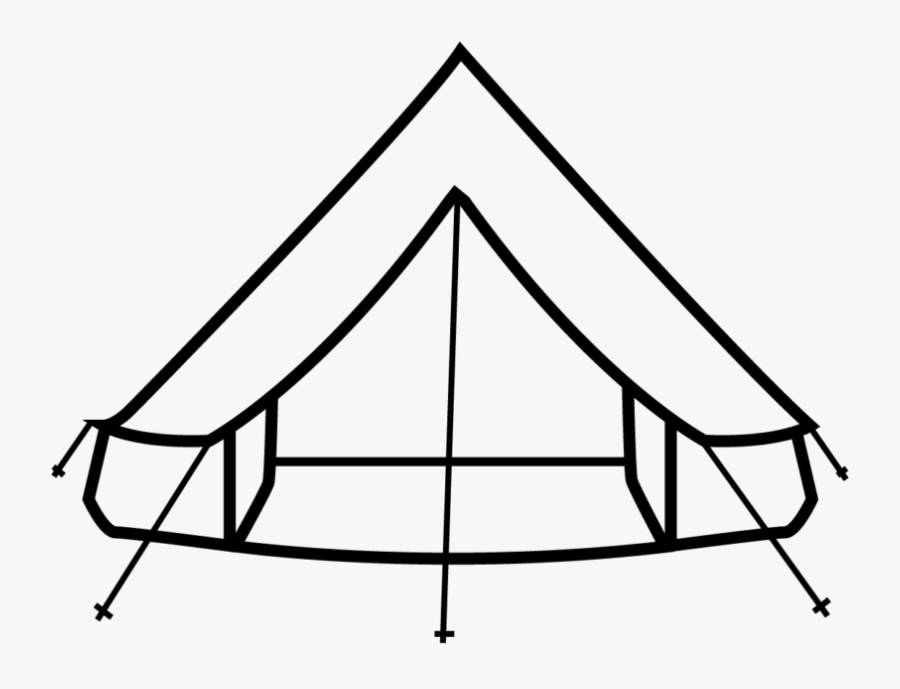 Bell Tent Line Drawing, Transparent Clipart