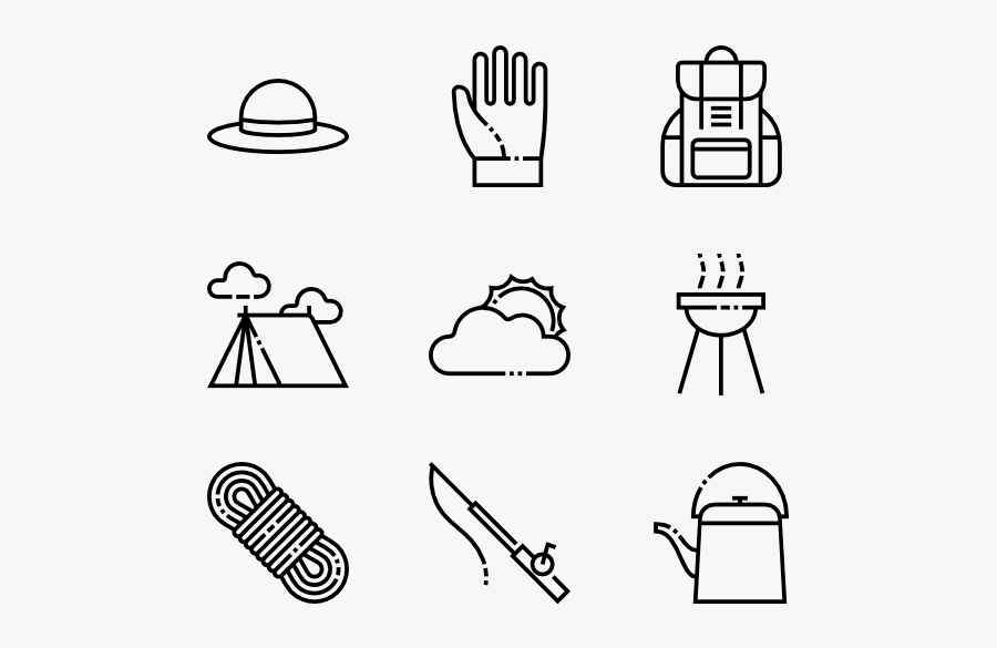 Hay Vector Tent - Line Art, Transparent Clipart