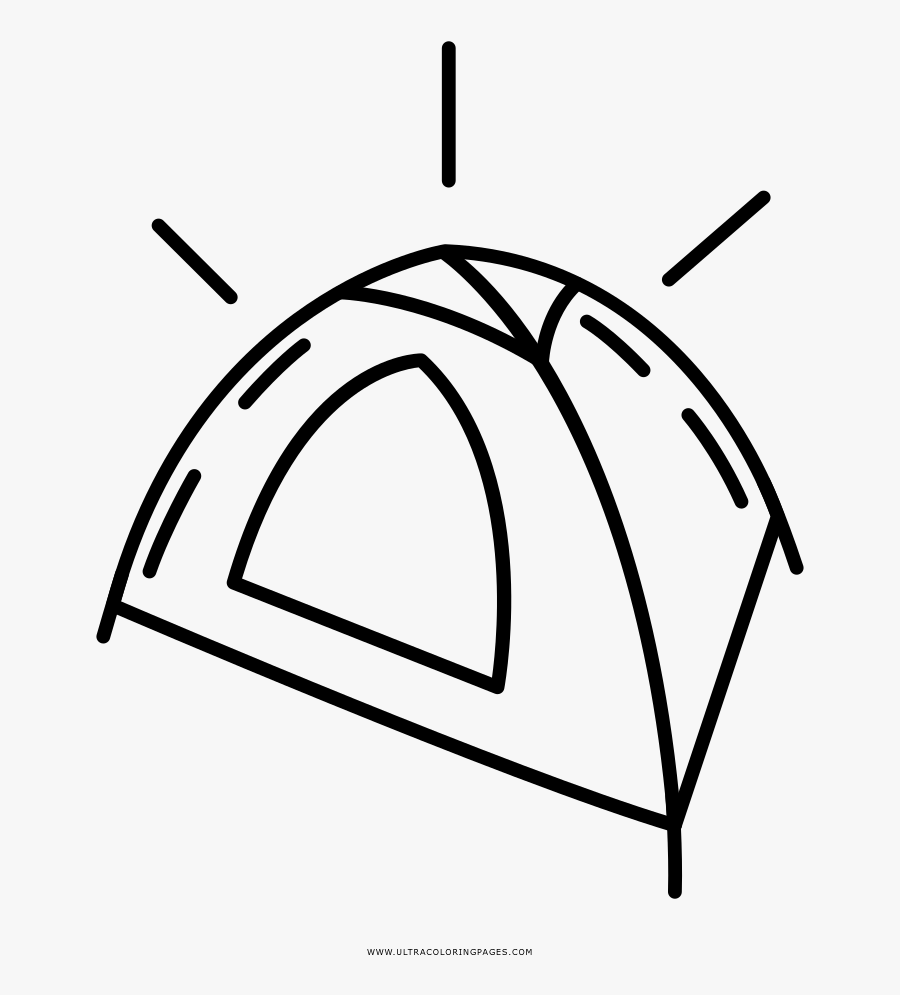 Tent Coloring Page, Transparent Clipart