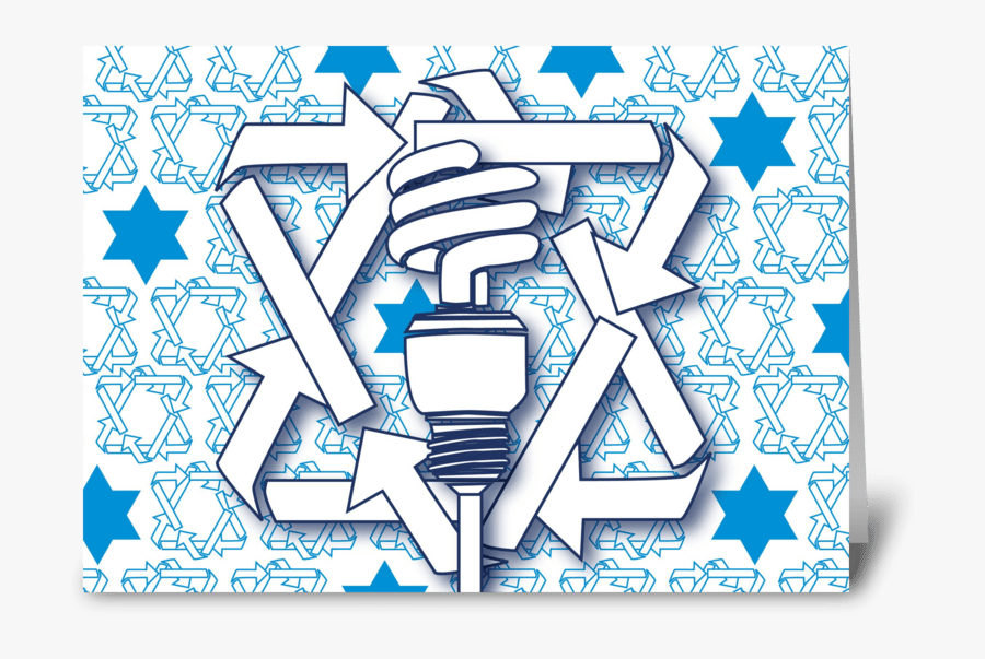 Happy Hanukkah Recycle Greeting Card - Motif, Transparent Clipart