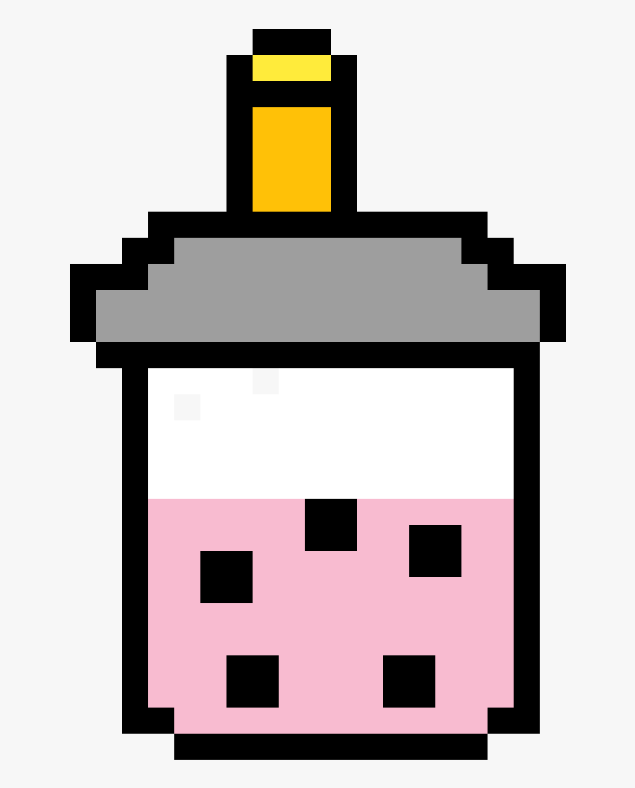 Milk Tea 8 Bit, Transparent Clipart