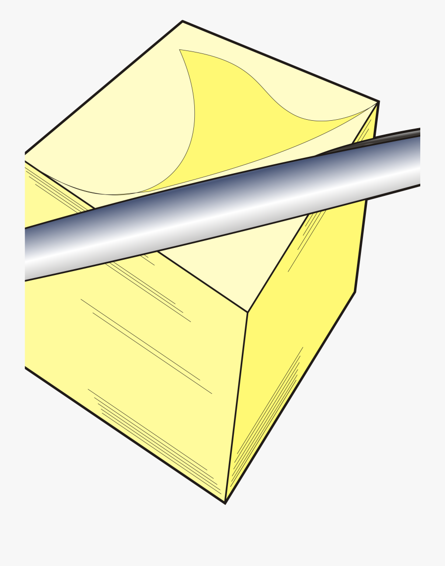 Transparent Pen And Paper Clipart - Cartoon Pen And Pad, Transparent Clipart