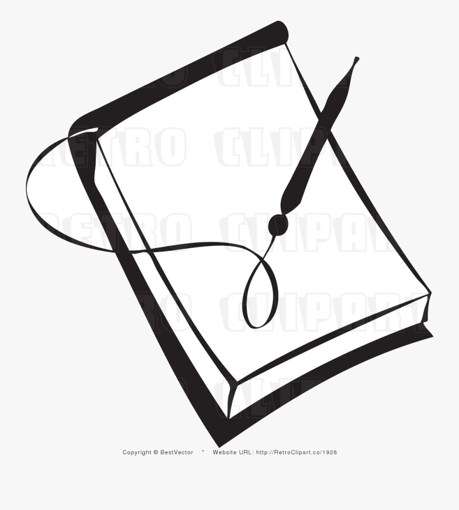 Pencil And Paper Pen Clipart Transparent Png - Pad Clip Art Black And White, Transparent Clipart