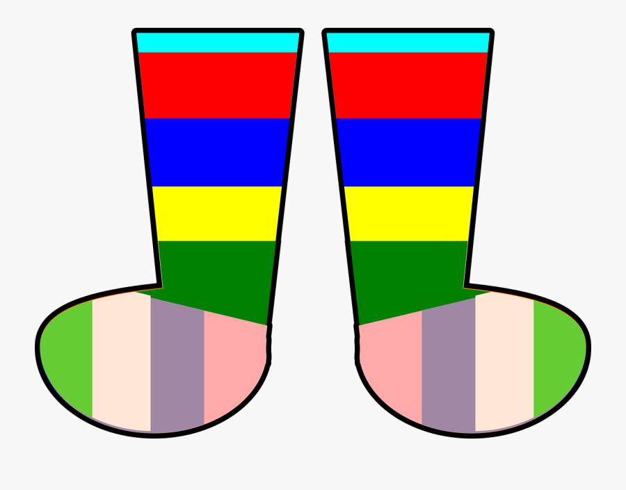 Socks Rainbow Footwear Free Picture - Crazy Sock Day Clip Art, Transparent Clipart