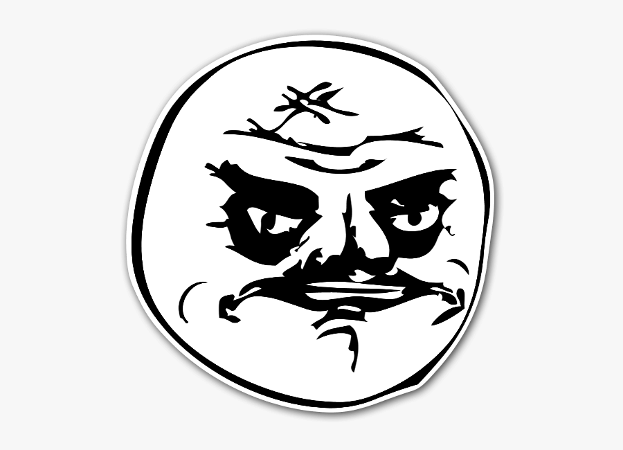 Memes Angry Face Sticker - Fat Vs Skinny Funny, Transparent Clipart