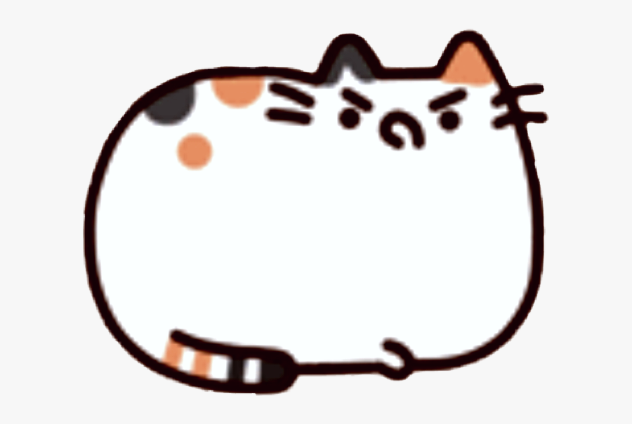 #pusheen #cat #madface #madcat #cute #kawaii - Pusheen, Transparent Clipart
