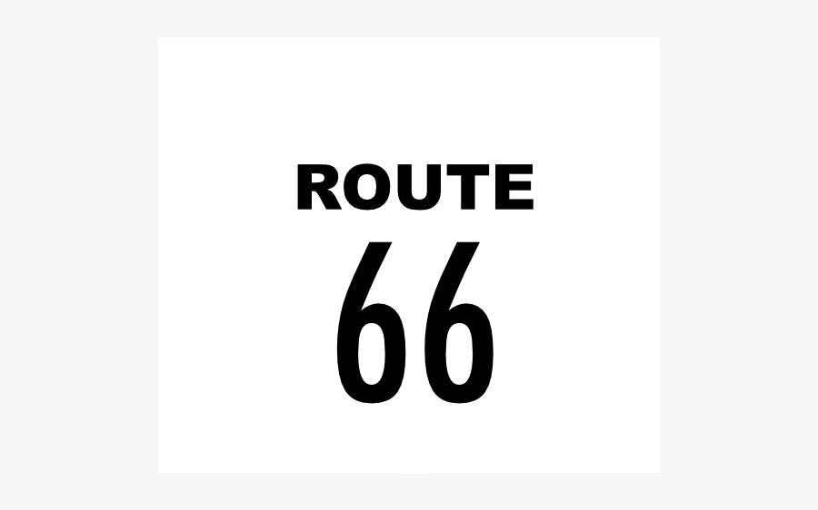 Free Vector Route 66 Clip Art - Black-and-white, Transparent Clipart