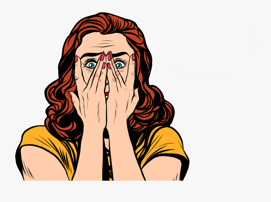 Pop Art Surprised, Transparent Clipart