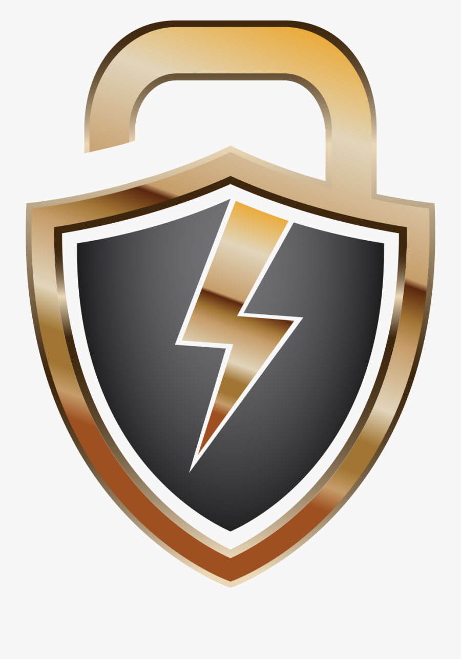 Logo Design By Nadisenyo For Lightning Lock & Key - Emblem, Transparent Clipart