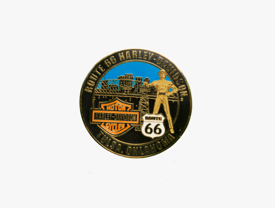 Route 66 Harley-davidson® Challenge Coin - Emblem, Transparent Clipart