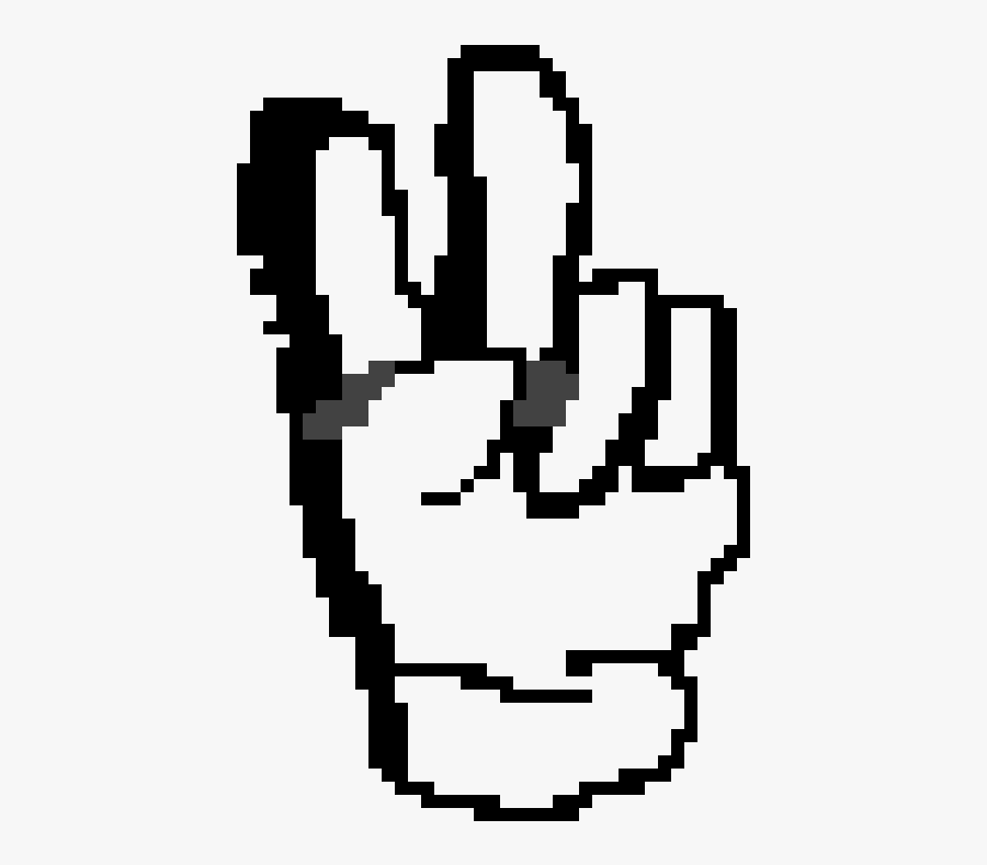 Peace Sign Pixel, Transparent Clipart