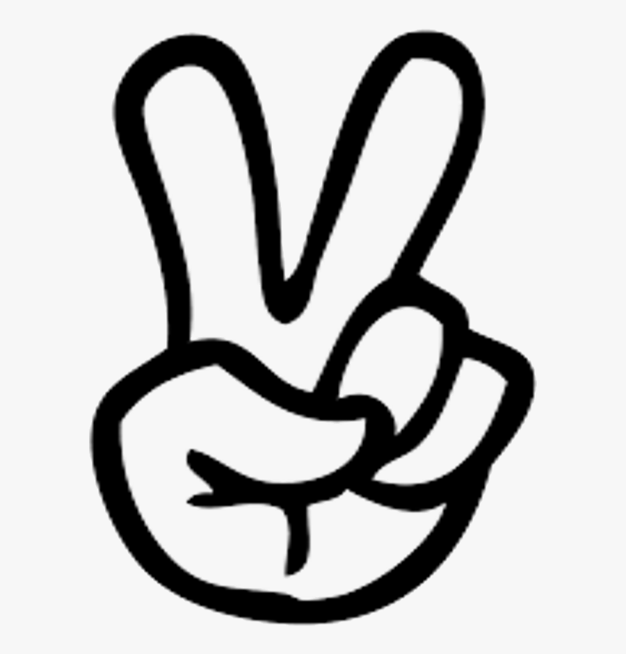 Fingers Drawing Peace - Peace Fingers Clip Art, Transparent Clipart