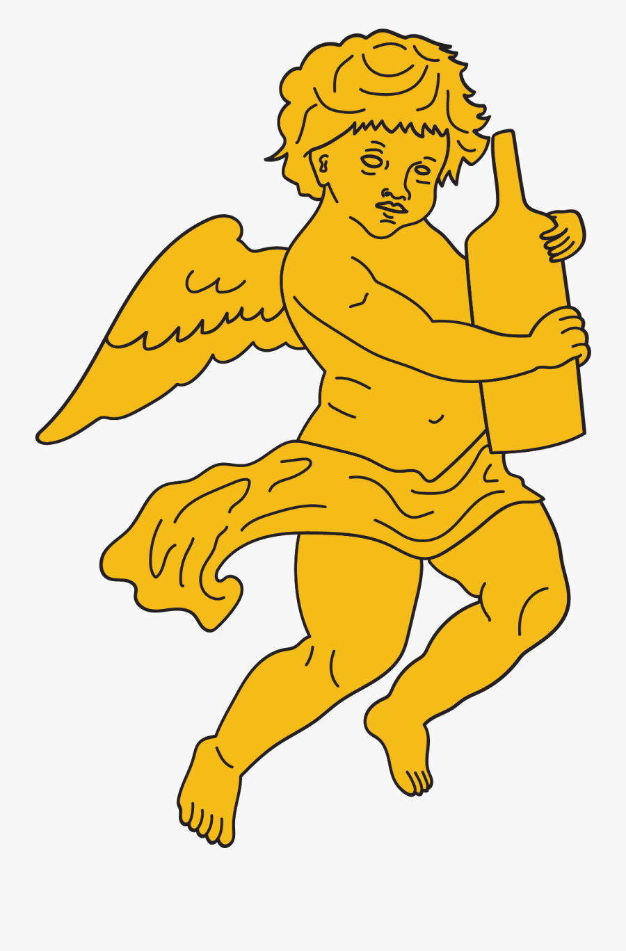 Floating Cherub, Transparent Clipart