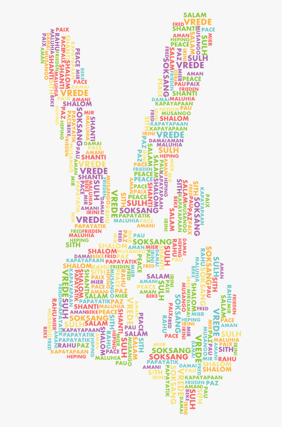 Fingers Hand Peace Free Picture - Word Peace Transparent Background, Transparent Clipart