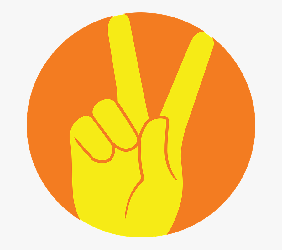 Sign, Symbol, Hand, Fingers, Peace Sign, World Peace - Give Peace A Chance, Transparent Clipart