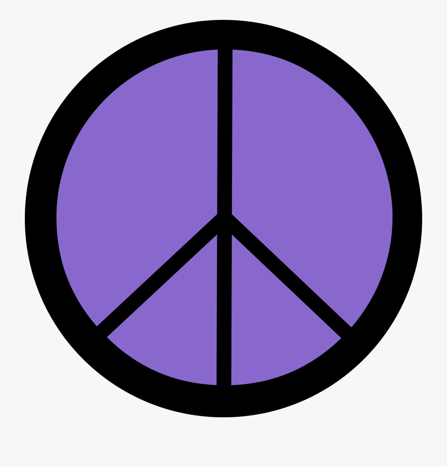 Peace Sign Clipart Purple - Peace Symbol Png Transparent, Transparent Clipart