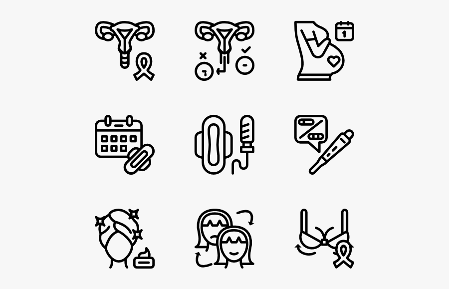 Women Health - Family Line Icon Png, Transparent Clipart