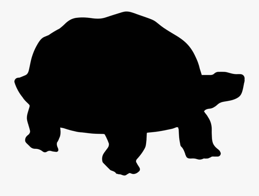 Turtle Reptile Silhouette Bear Clip Art - Black And White Turtle Silhouette Clipart, Transparent Clipart