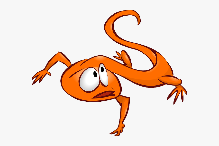 Cartoon, Orange, Animal, Reptile, Lizards - Lizard Clip Art, Transparent Clipart