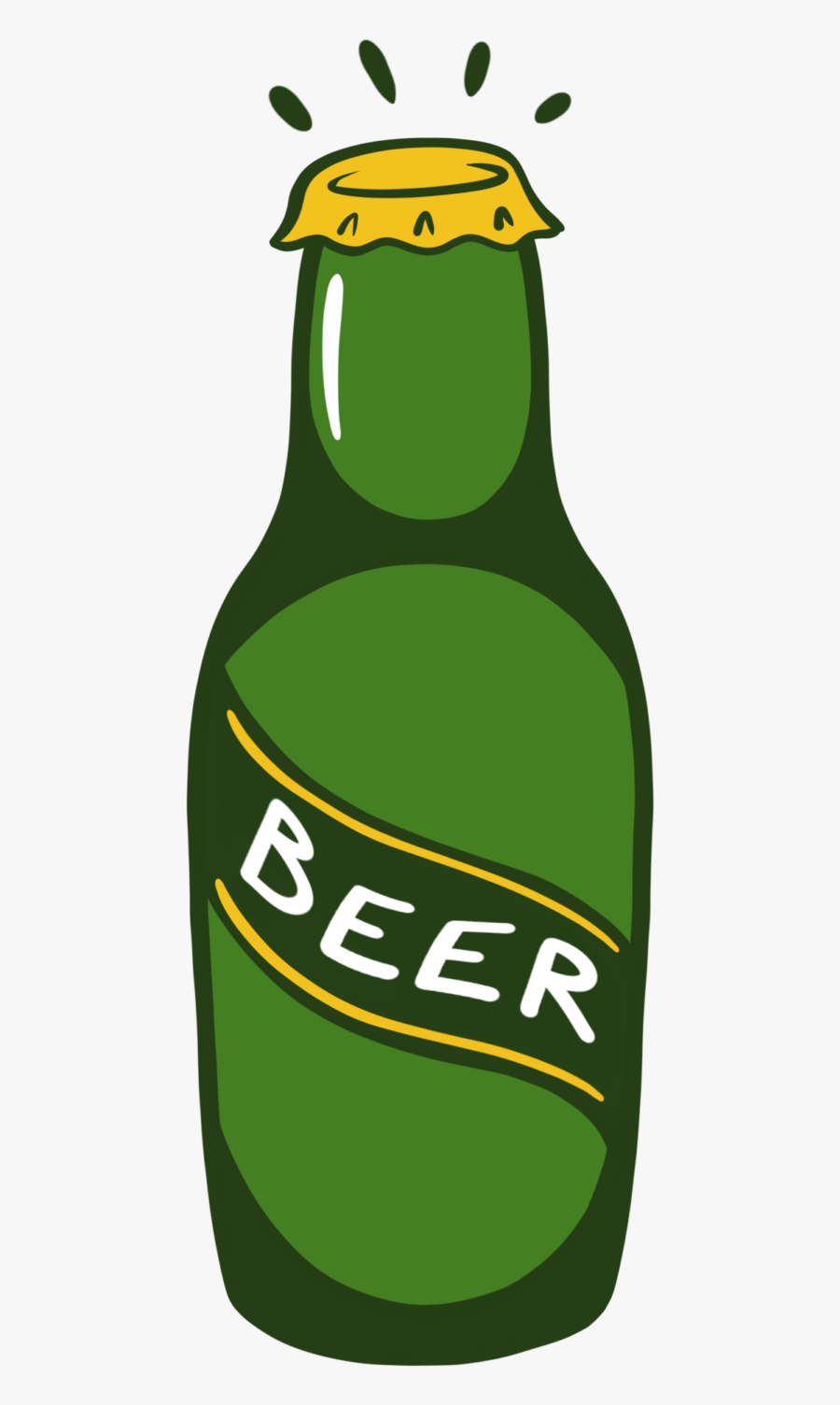 Beer Bottle, Transparent Clipart