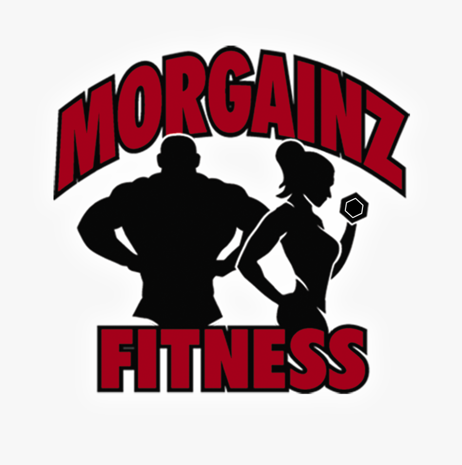 Morgainz Fitness Logo With Glow No Background Color - Poster, Transparent Clipart