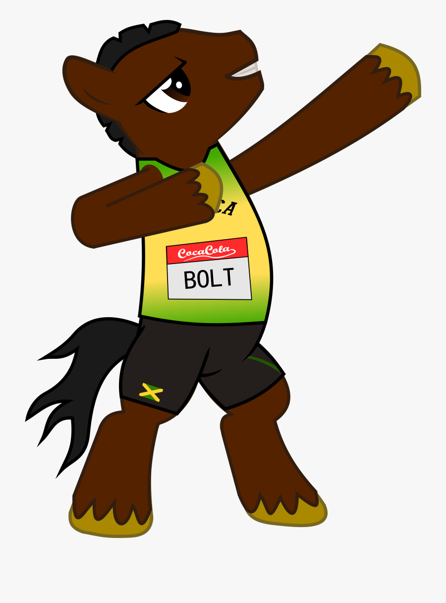 Usain Bolt Clip Art Image Medium Size - Cartoon, Transparent Clipart