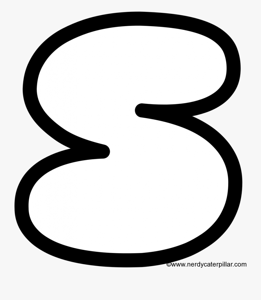 S In Bubble Writing, Transparent Clipart