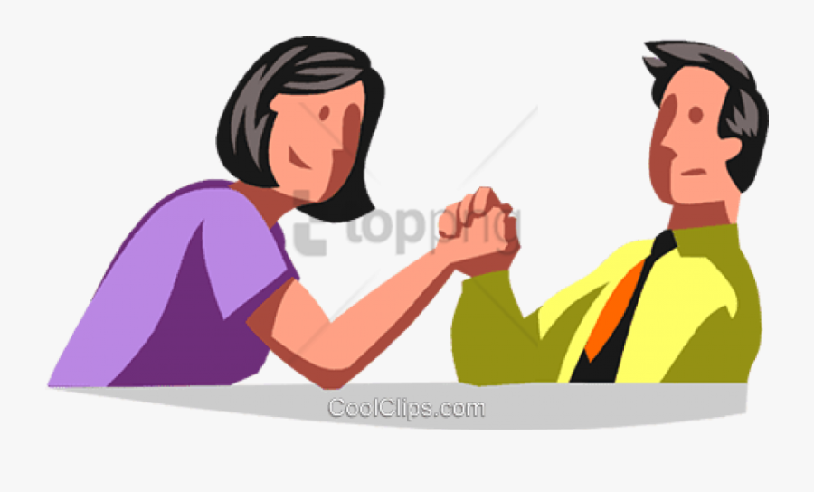Free Png Arm Wrestling Man Vs Woman Png Image With - Arm Wrestling Man Vs Woman Clipart, Transparent Clipart