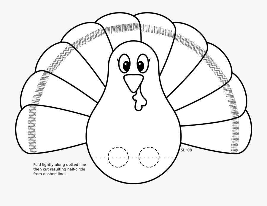 Drawing Turkey Template - Sketch, Transparent Clipart